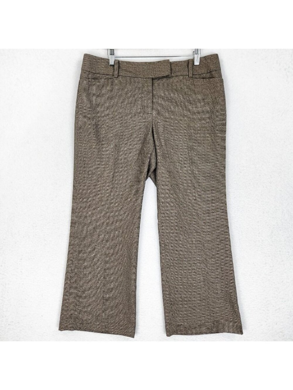 Ann Taylor Pants Womens 12 Petite Brown Signature Straight Work Career Office
